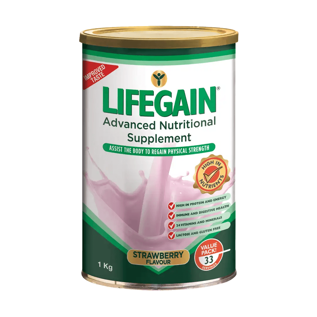 Lifegain Advanced Nutritional Support Strawberry, 1kg - Vaids Pharmacy