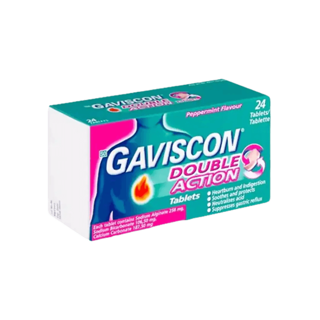 Gaviscon Plus Peppermint Tablets, 24's - Vaids Pharmacy