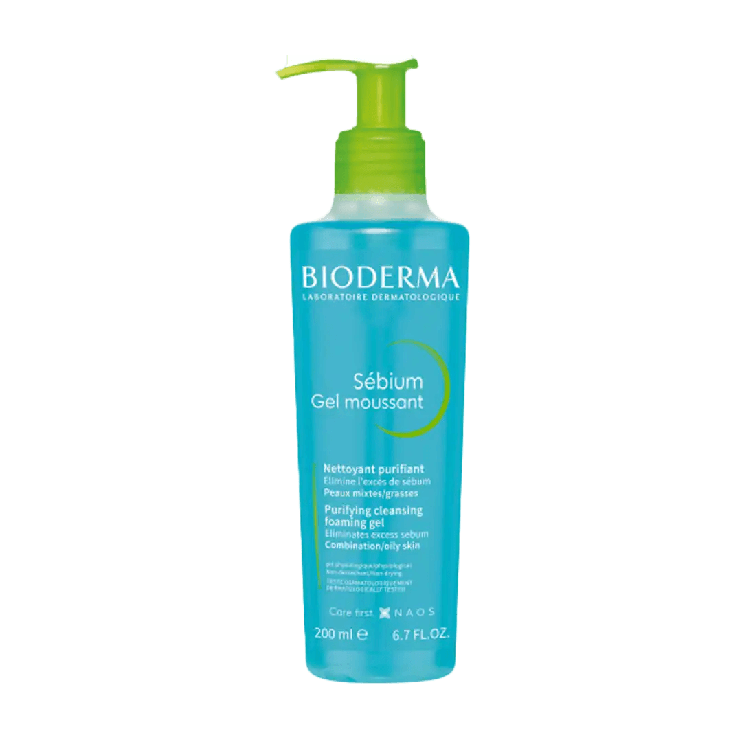 Bioderma Sebium Purifying Cleansing Gel Pump Bottle, 200ml - Vaids Pharmacy