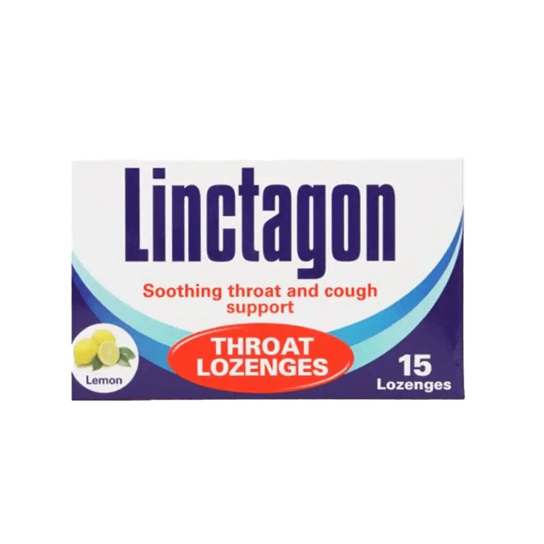 Linctagon Throat Lozenges Lemon, 15's - Vaids Pharmacy