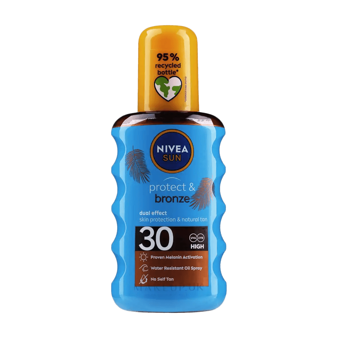 Nivea Sun Protect and Bronze Oil Spray SPF30, 200ml - Vaids Pharmacy