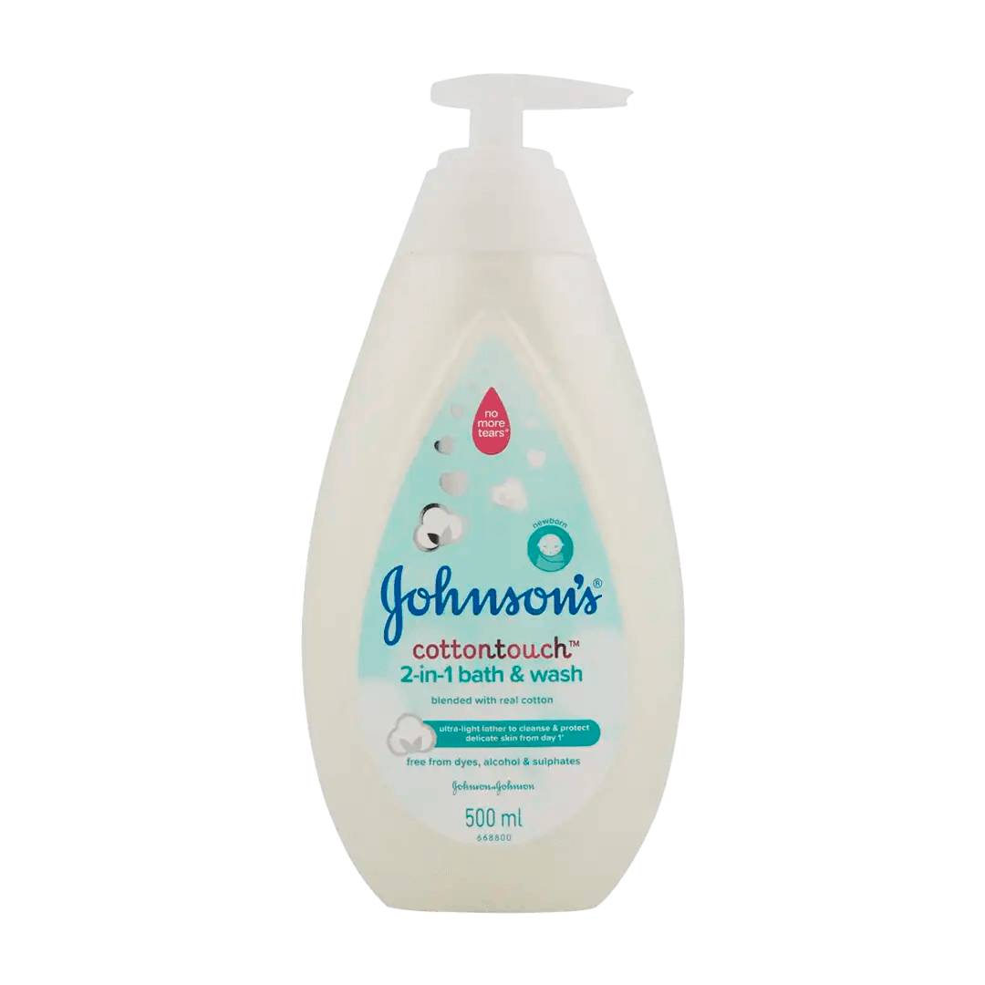 Johnson's Baby Cotton Touch 2-in-1 Bath and Wash, 500ml - Vaids Pharmacy