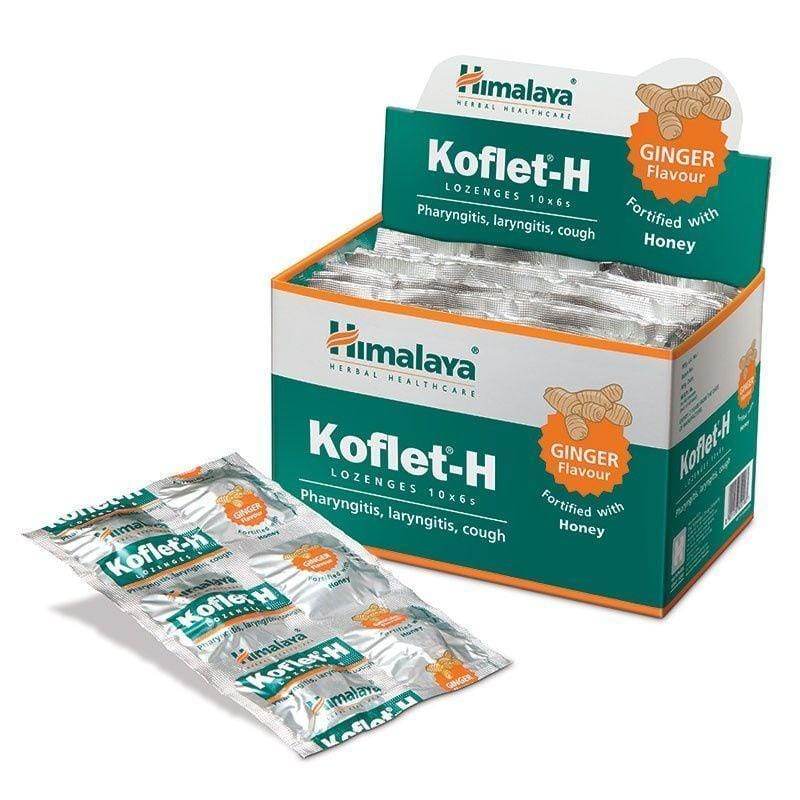 Himalaya Koflet-H Lozenges Ginger and Honey, 12's - Vaids Pharmacy