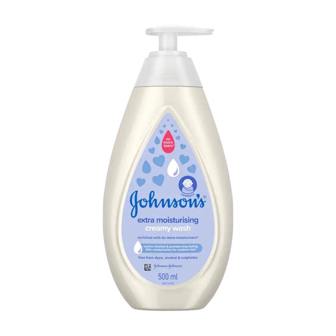 Johnson's Baby Extra Moisturising Creamy Wash, 500ml - Vaids Pharmacy