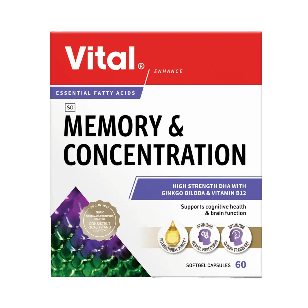 Vital Memory and Concentration Capsules, 60's - Vaids Pharmacy