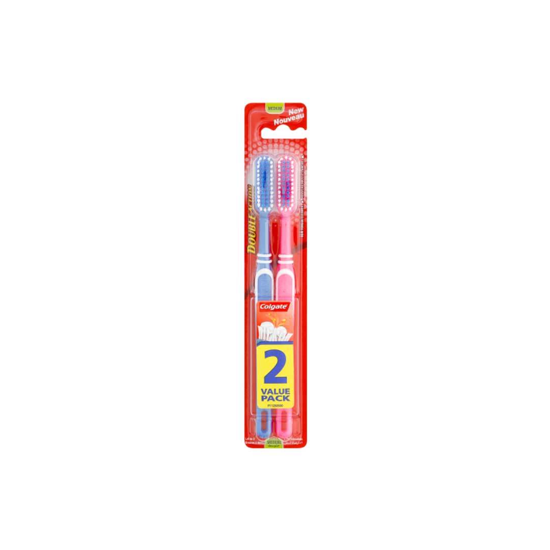 Colgate Double Action Toothbrushes Medium, 2 Pack - Vaids Pharmacy