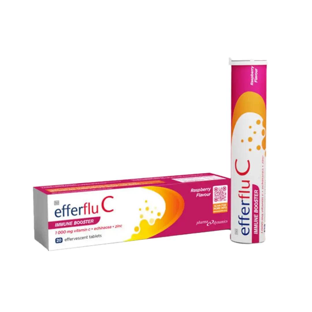 Efferflu C Immune Plus Effervecent Tablets 20's, Rasberry - Vaids Pharmacy
