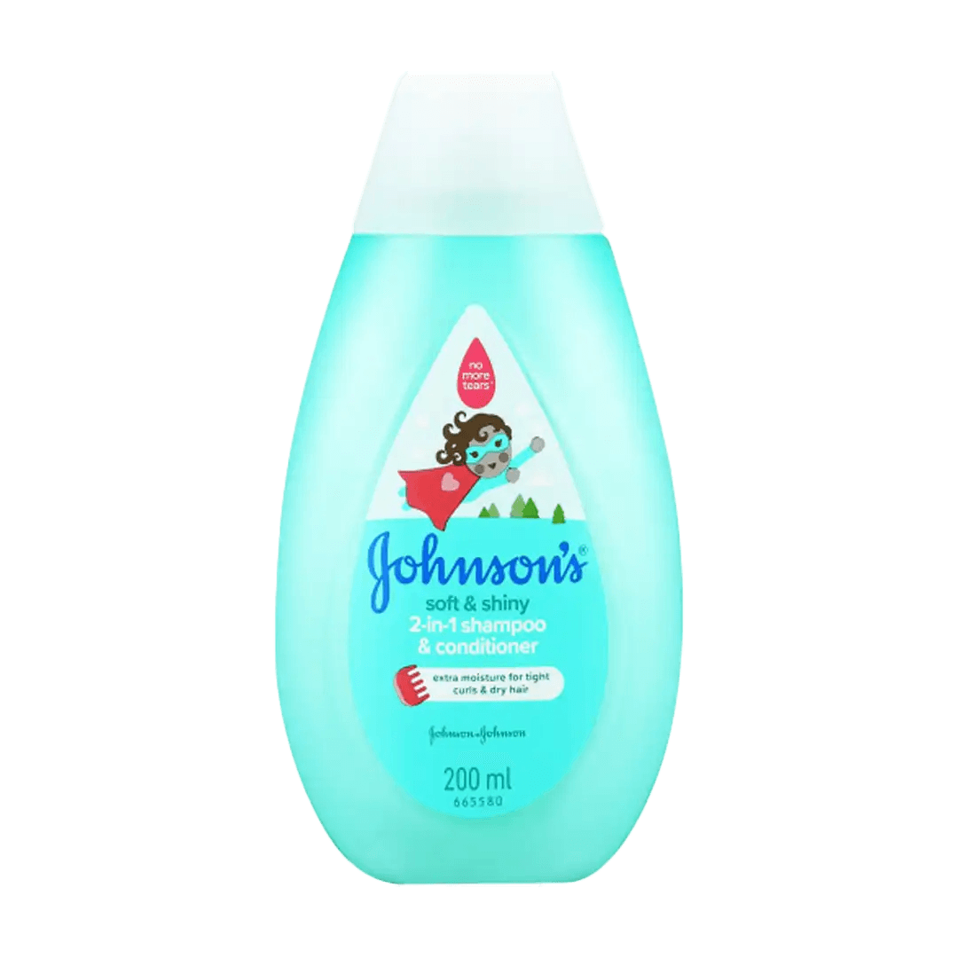 Johnson's Baby Soft and Shiny 2-in-1 Shampoo and Conditioner, 200ml - Vaids Pharmacy