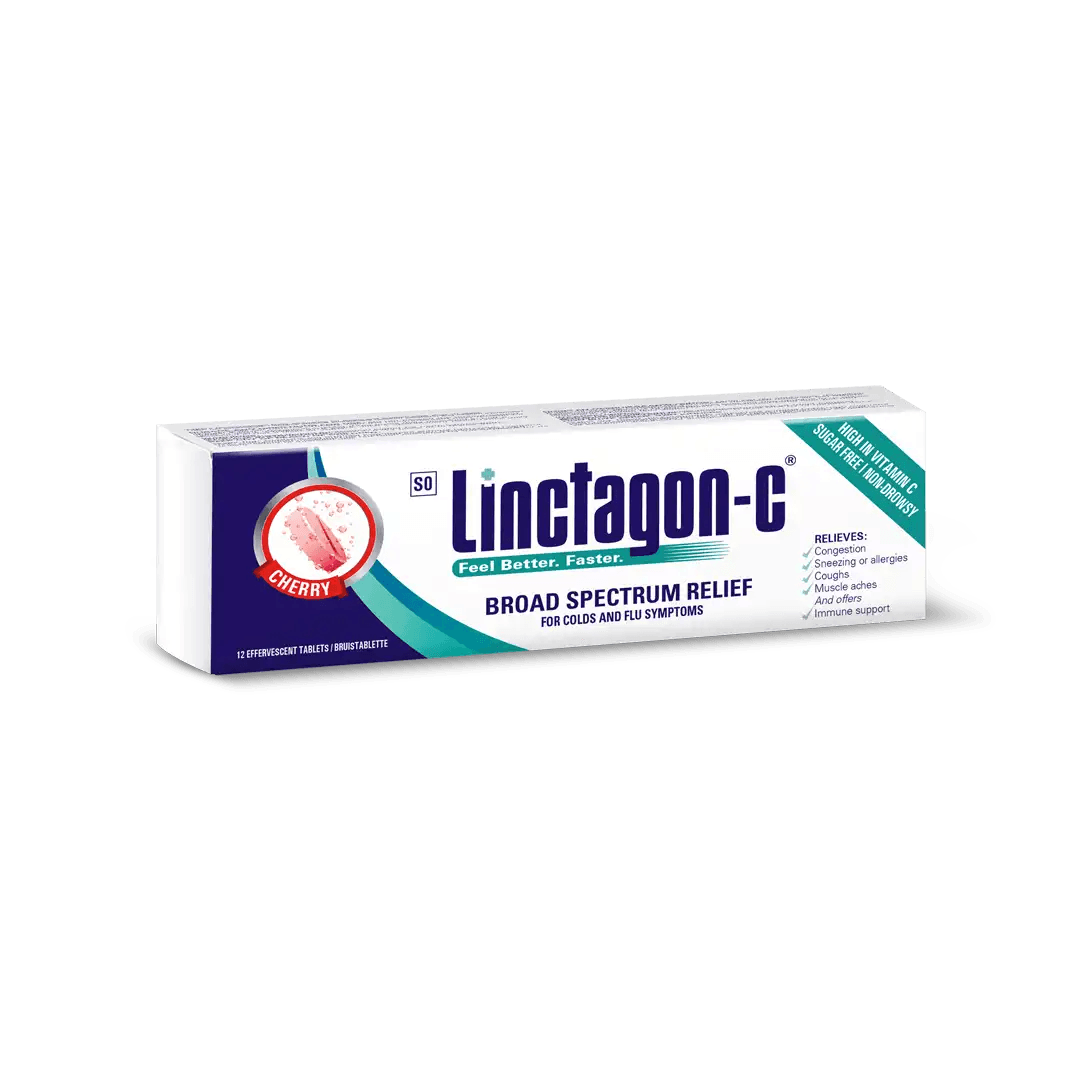 Linctagon-C Cherry Effervescent Tablets, 12's - Vaids Pharmacy