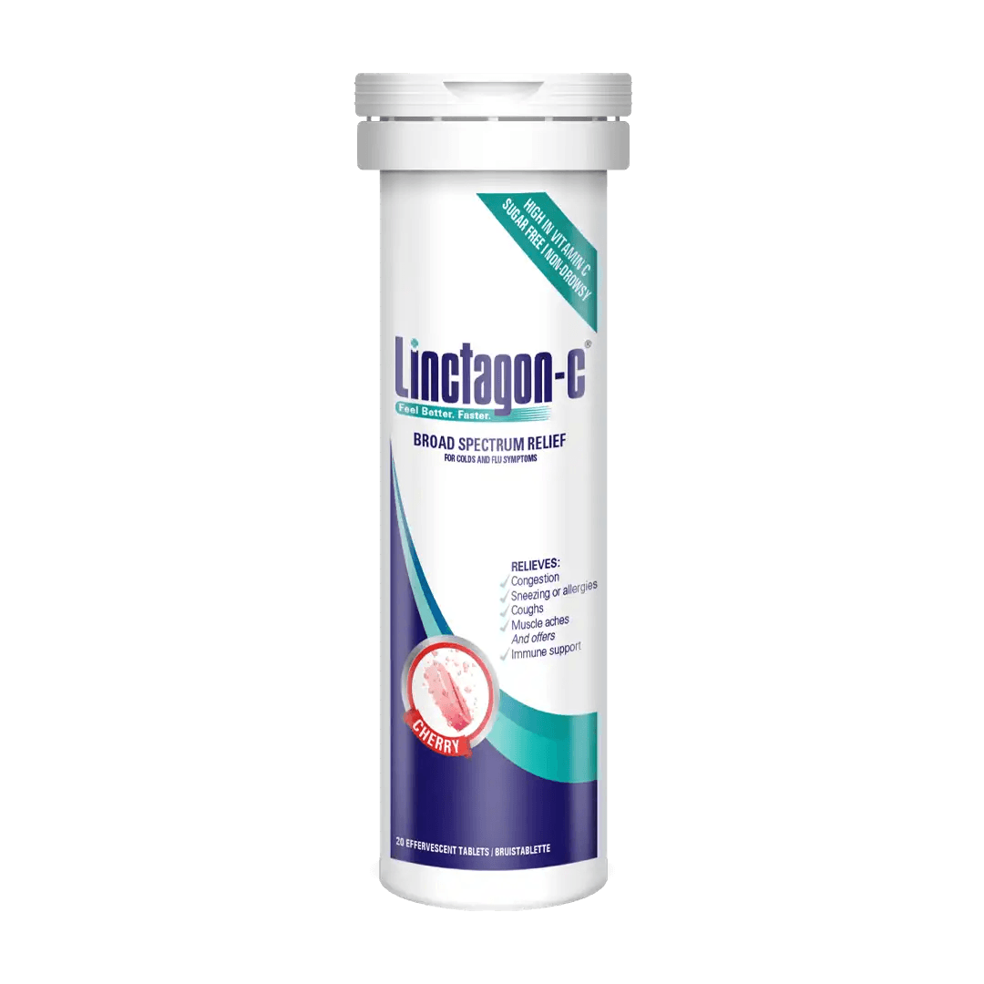Linctagon-C Effervescent Cherry Tablets, 20's - Vaids Pharmacy