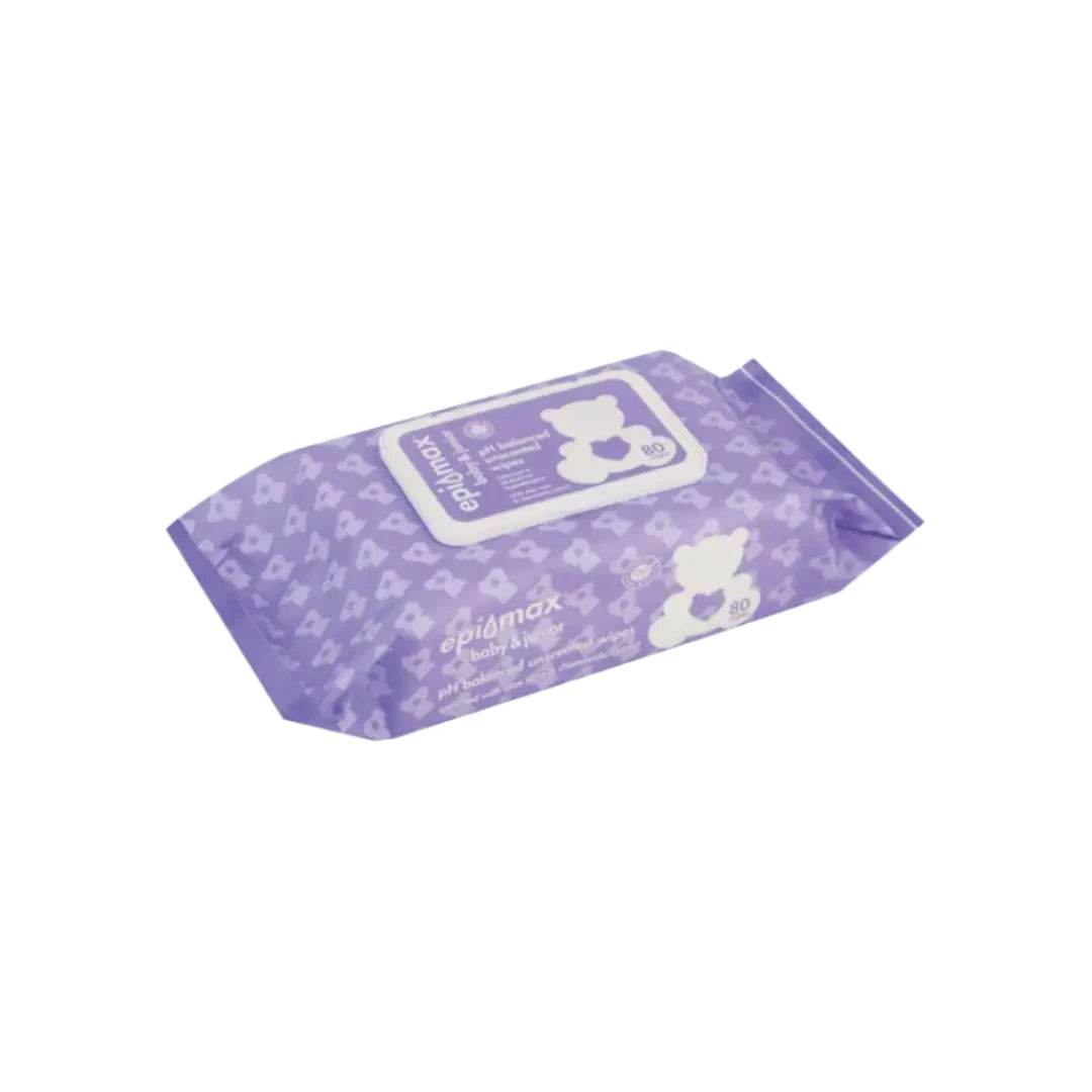 Epi-Max Baby & Junior Unscented Wipes, 80's - Vaids Pharmacy