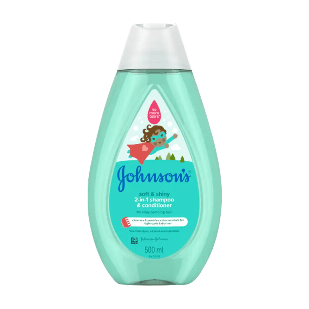 Johnson's Baby Soft and Shiny 2-in-1 Shampoo and Conditioner, 500ml - Vaids Pharmacy