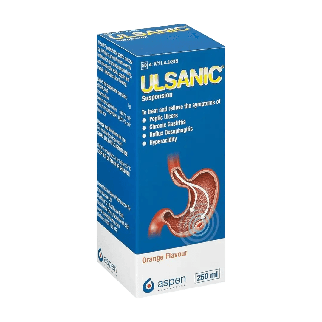 Ulsanic Suspension Orange Flavour, 250ml - Vaids Pharmacy