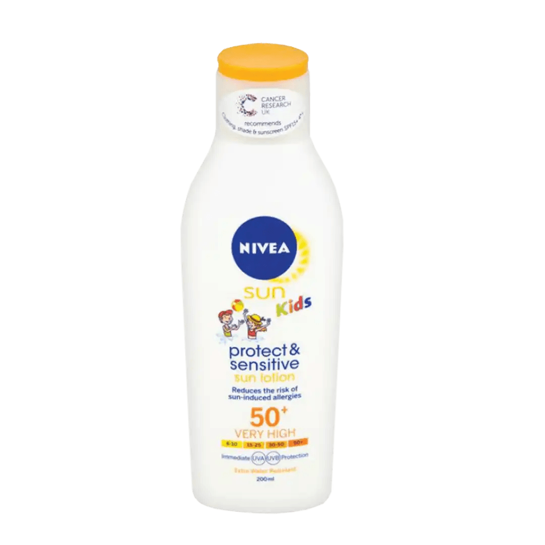 Nivea Sun Kids Protect and Sensitive Sun Lotion SPF50+, 200ml - Vaids Pharmacy