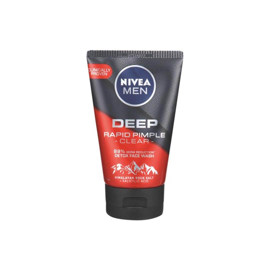 Nivea Men Deep Rapid Pimple Clear Face Wash, 100ml - Vaids Pharmacy
