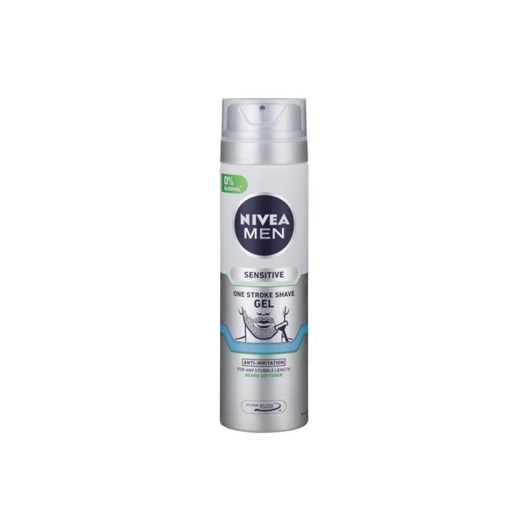 Nivea Men Sensitive One Stroke Shaving Gel, 200ml - Vaids Pharmacy