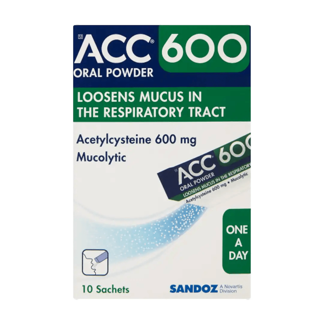 ACC 600mg Oral Powder Sachets, 10's - Vaids PharmacyACC 600mg Oral Powder Sachets, 10'sSandozVaids Pharmacy269328