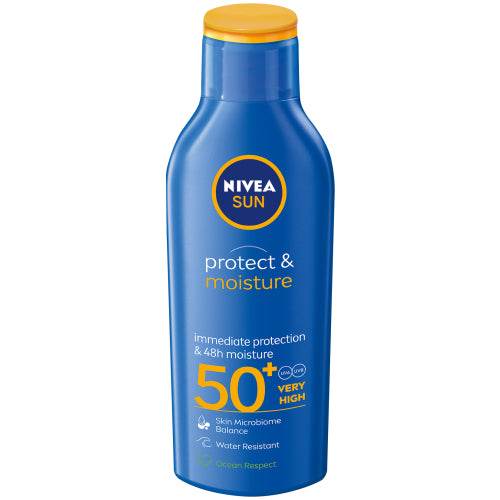 Nivea Sun Moist Lot SPF50+, 200ml - Vaids Pharmacy