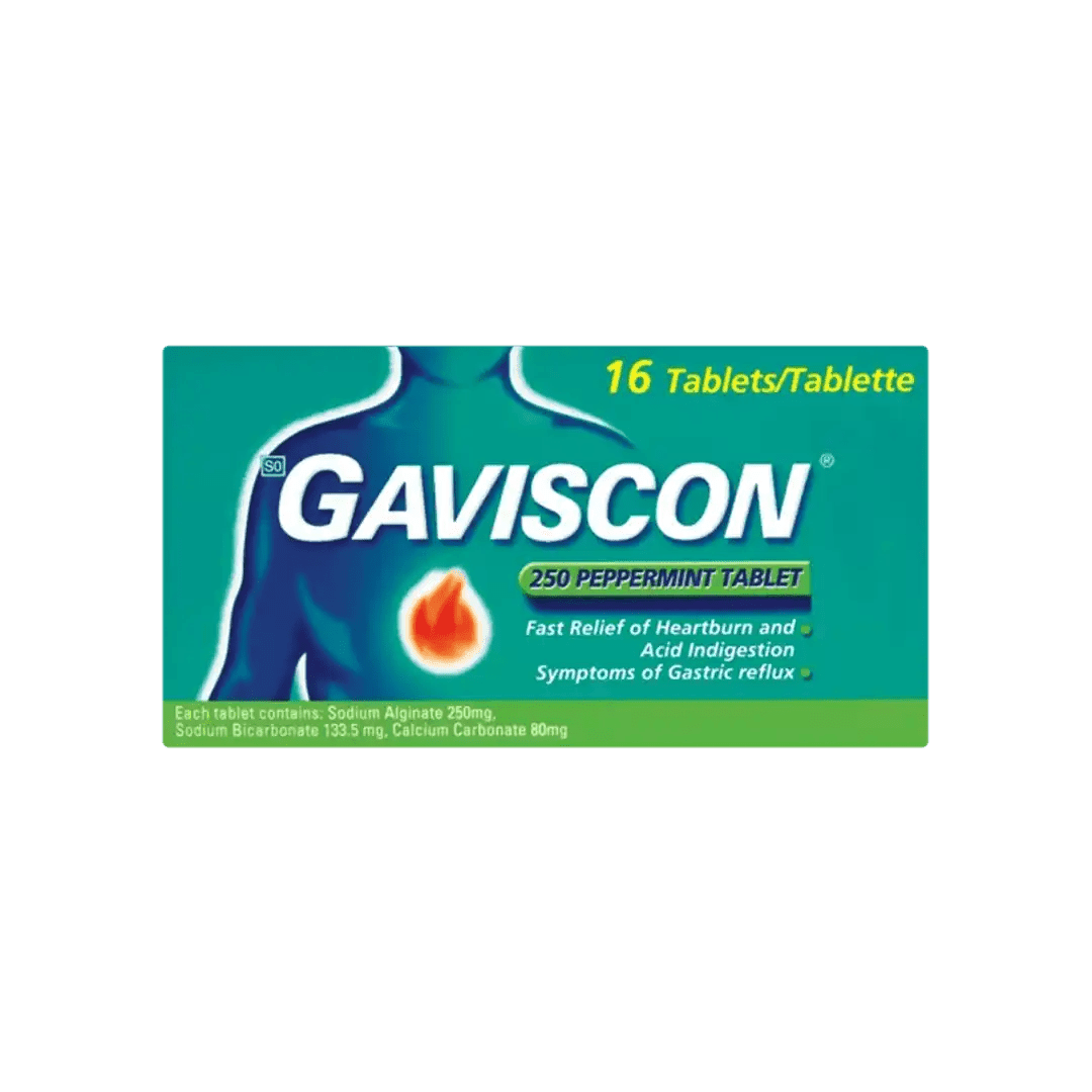 Gaviscon Plus Peppermint Tablets, 16's - Vaids PharmacyGaviscon Plus Peppermint Tablets, 16'sReckitt Benckiser
