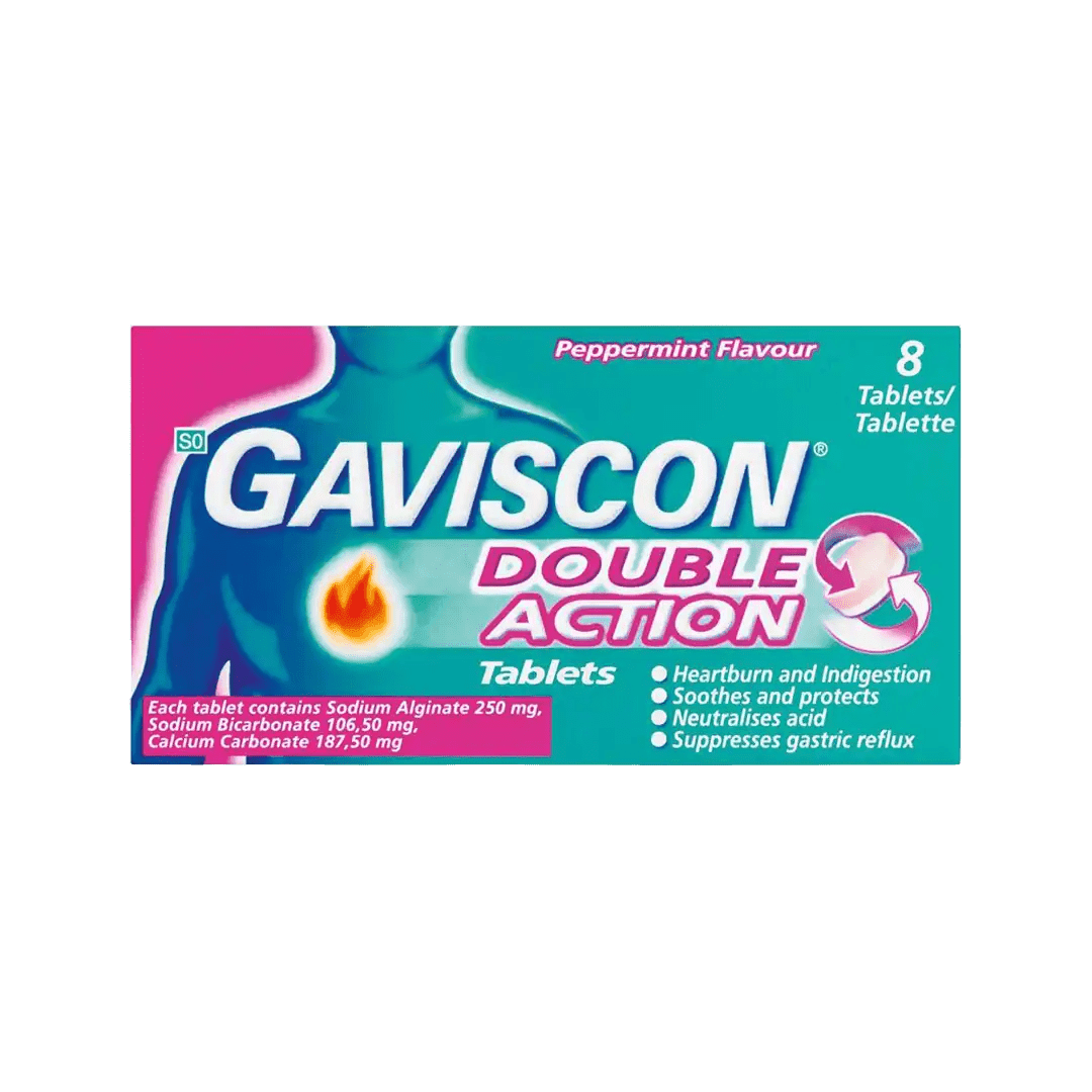 Gaviscon Plus Peppermint Tablets, 8's - Vaids PharmacyGaviscon Plus Peppermint Tablets, 8'sReckitt Benckiser
