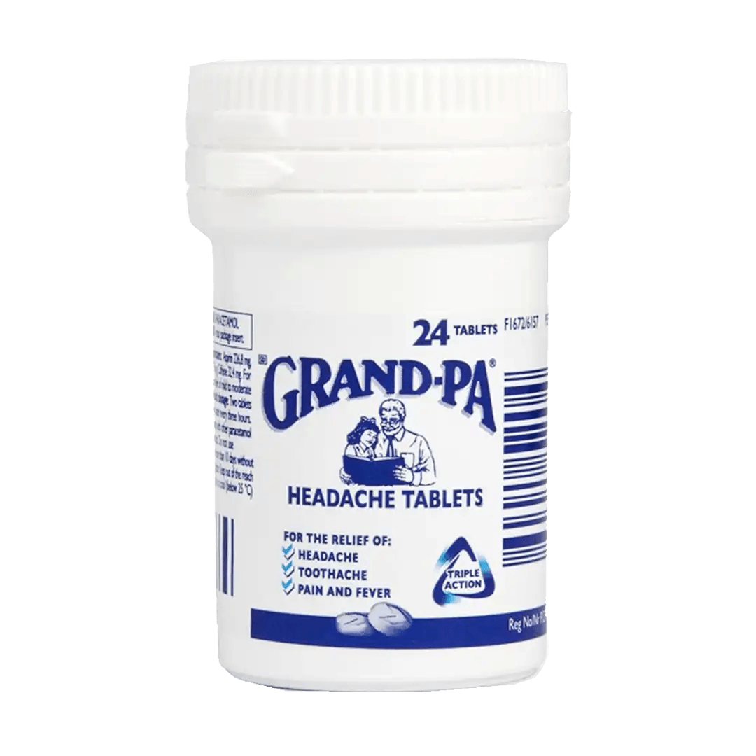 Grand - Pa Headache Tablets, 24's - Vaids PharmacyGrand - Pa Headache Tablets, 24'sGrand - PaVaids Pharmacy729442048