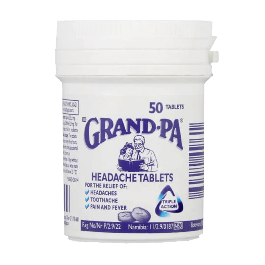 Grand - Pa Headache Tablets, 50's - Vaids PharmacyGrand - Pa Headache Tablets, 50'sGrand - PaVaids Pharmacy187313