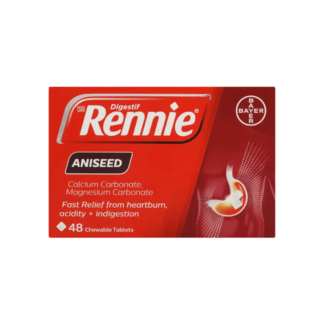 Rennie Aniseed Antacid Tablets, 48's - Vaids PharmacyRennie Aniseed Antacid Tablets, 48'sBayerVaids Pharmacy709987002