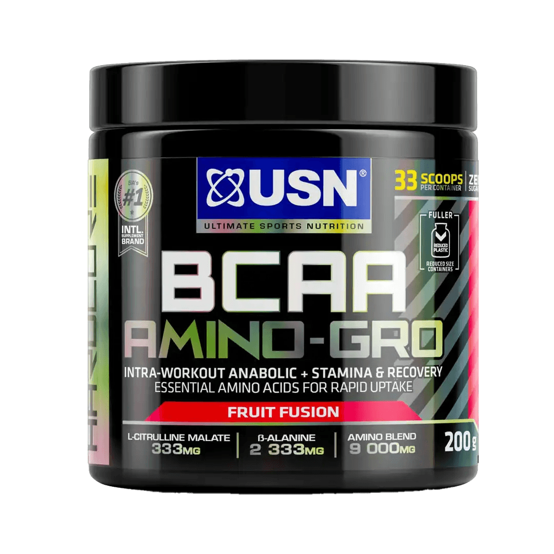 USN BCAA Amino Gro Fruit Fusion, 200g - Vaids PharmacyUSN BCAA Amino Gro Fruit Fusion, 200gUSNVaids Pharmacy208986