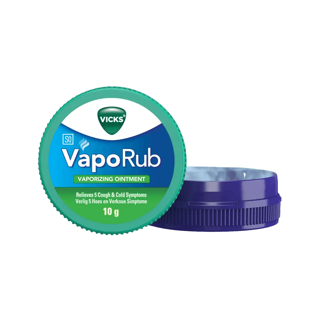 Vicks VapoRub Vaporizing Ointment, 10g - Vaids PharmacyVicks VapoRub Vaporizing Ointment, 10gProcter & GambleVaids Pharmacy776130072