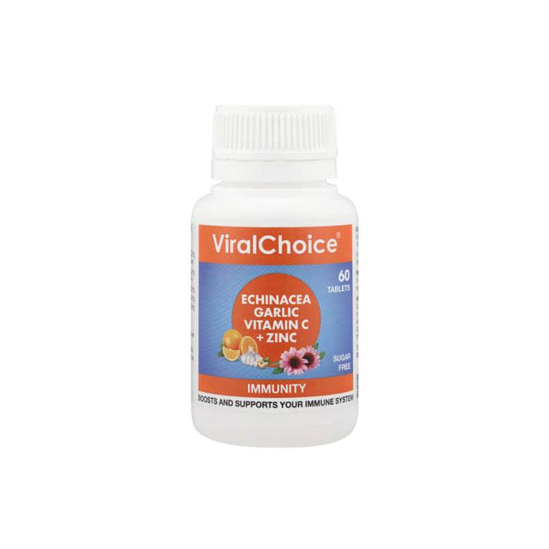 ViralChoice Echinacea, Garlic, Vitamin C + Zinc Tablets, 60’s - Vaids PharmacyViralChoice Echinacea, Garlic, Vitamin C + Zinc Tablets, 60’sViralChoiceVaids Pharmacy259590