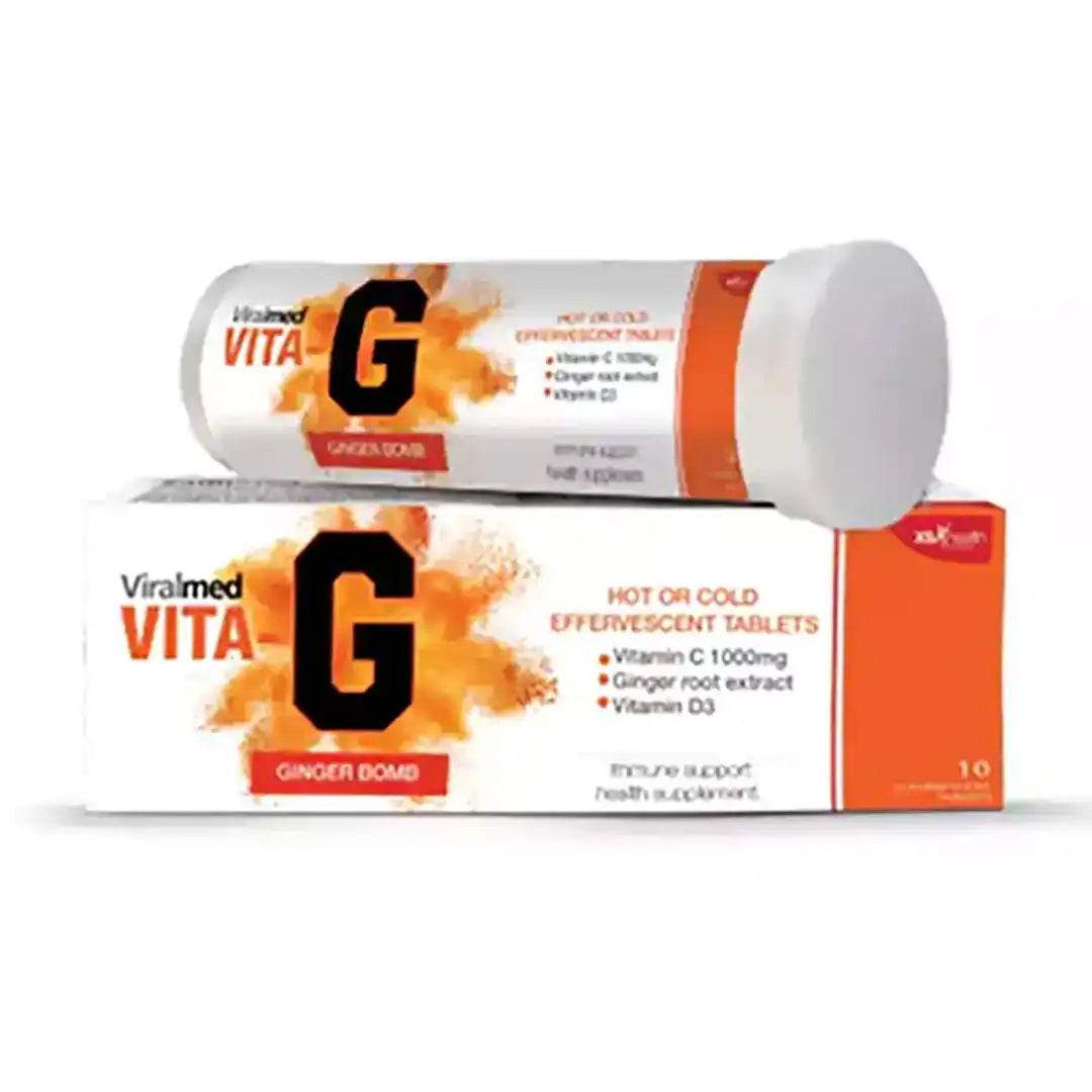 Viralmed Vita - G Ginger Bomb Effervescent Tablets, 10's - Vaids PharmacyViralmed Vita - G Ginger Bomb Effervescent Tablets, 10'sViralmedVaids Pharmacy231054