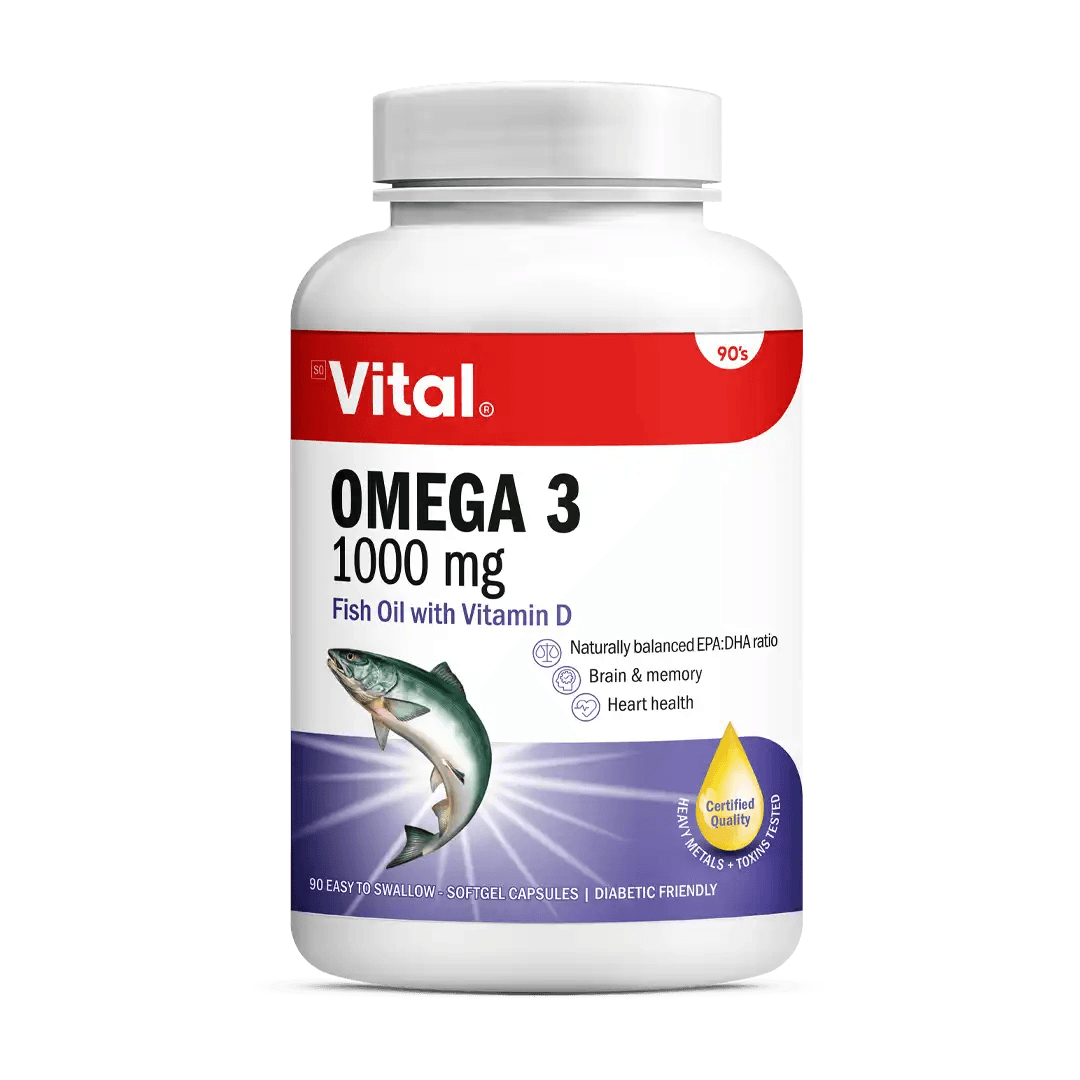 Vital Omega 3 1000mg Capsule, 90's - Vaids PharmacyVital Omega 3 1000mg Capsule, 90'sVitalVaids Pharmacy232599