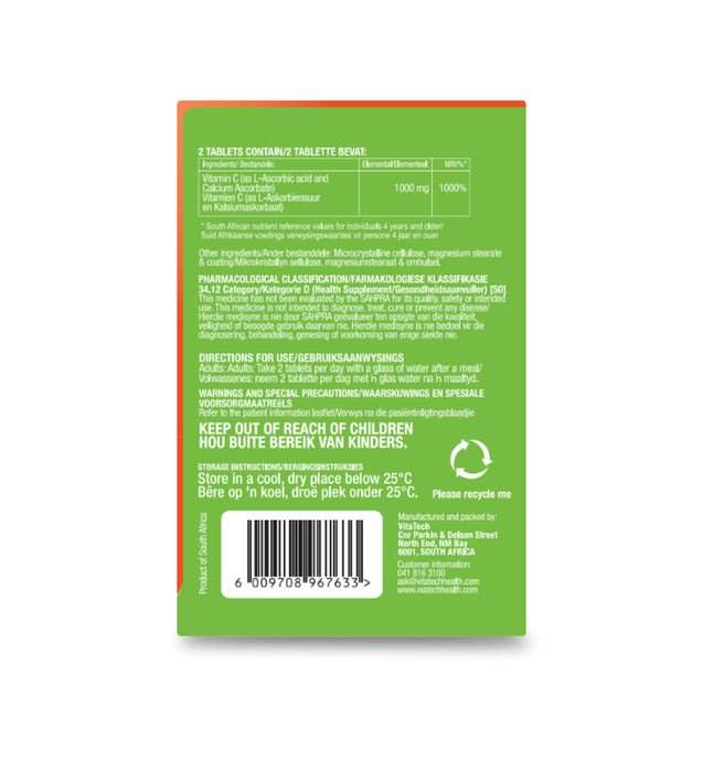 Vitatech Vitamin C Tablets, 60's - Vaids PharmacyVitatech Vitamin C Tablets, 60'sVitatech