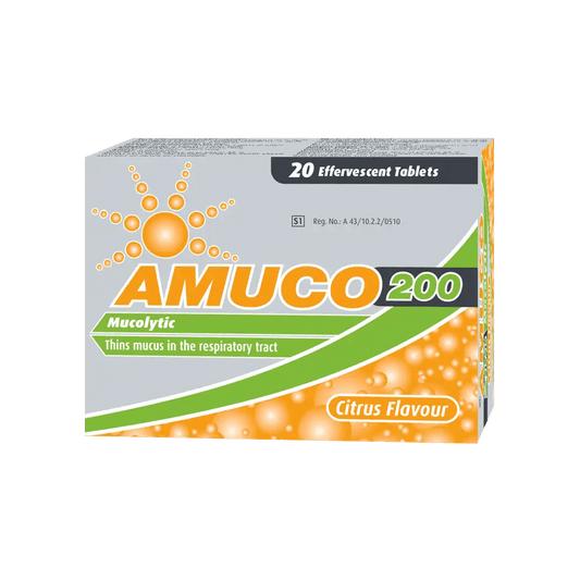 Amuco 200mg Effervescent Tablets, 20's - Vaids Pharmacy