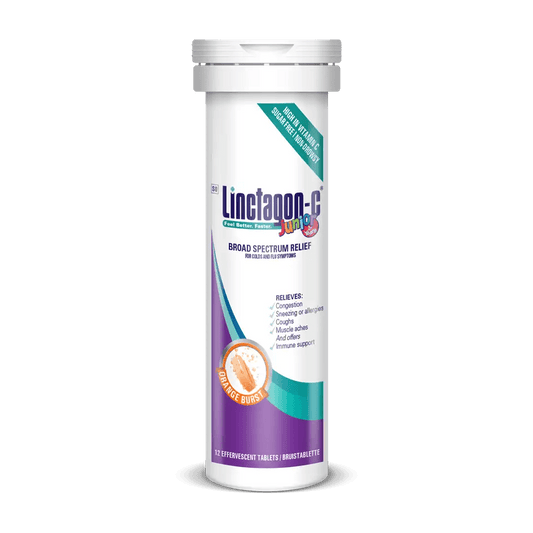 Linctagon-C Junior Effervescent Orange Tablets, 12's - Vaids Pharmacy
