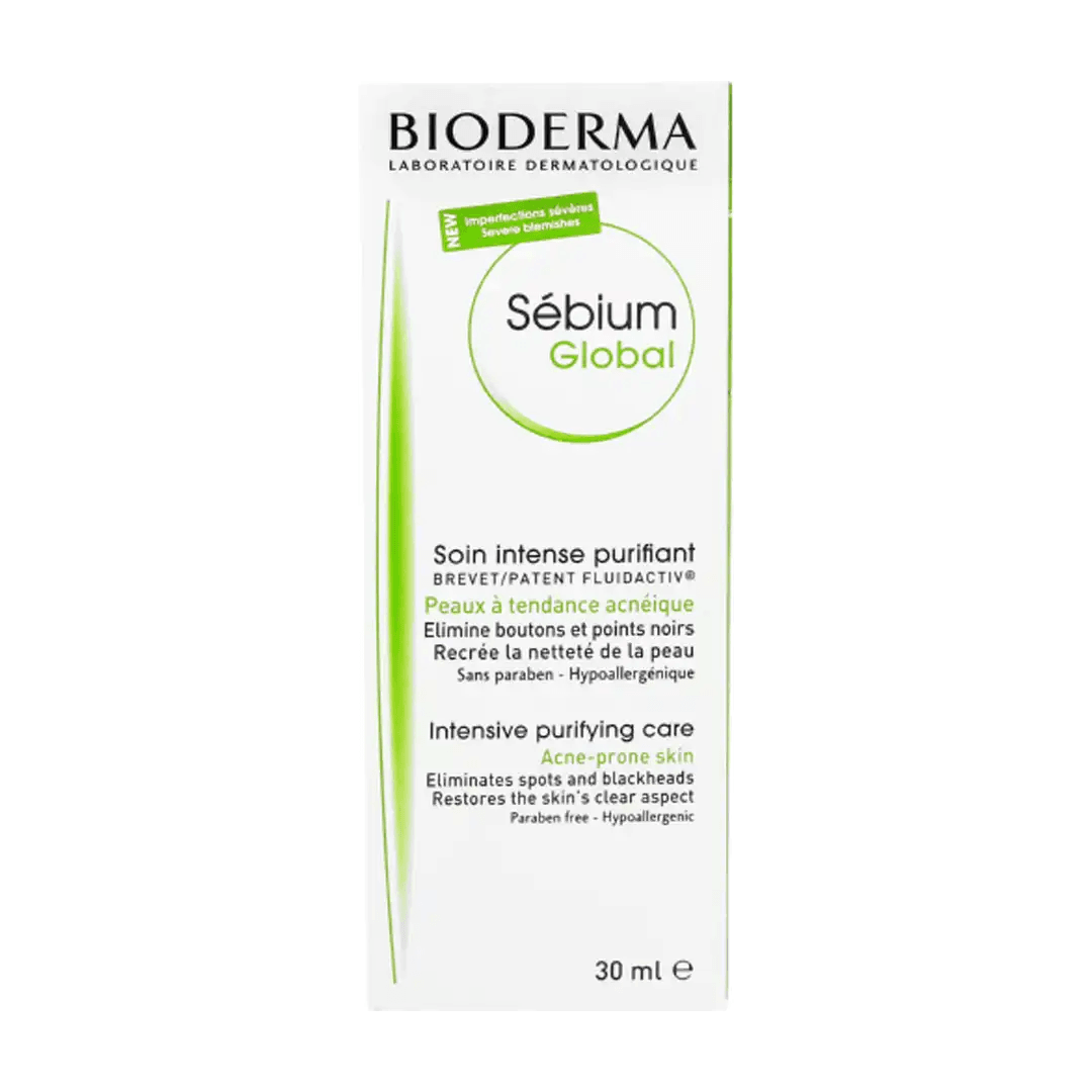 Bioderma Sebium Global Intensive Purifying Care Acne Prone Skin, 30ml - Vaids Pharmacy