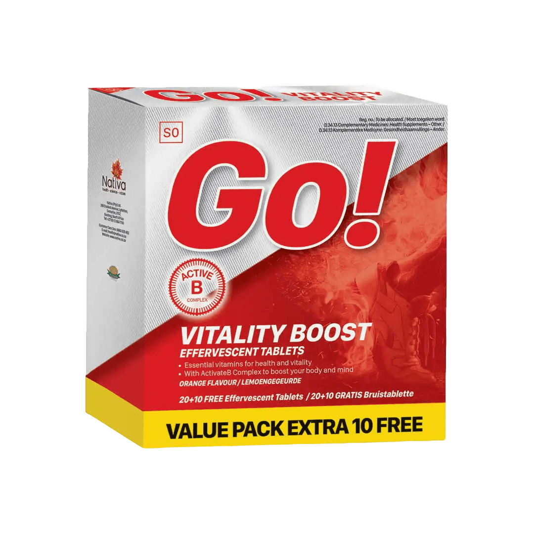 Nativa Go! Vitality Boost Effervescent Tablets, 30's - Vaids Pharmacy