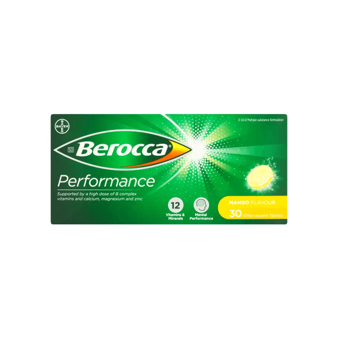 Berocca Performance Effervescent Tablets 30's, Assorted - Vaids Pharmacy