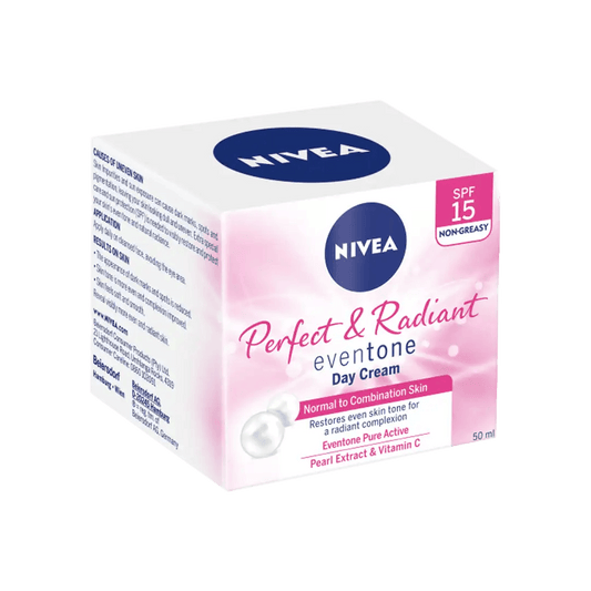 Nivea Perfect & Radiant Facial Day Cream SPF15, 50ml - Vaids Pharmacy
