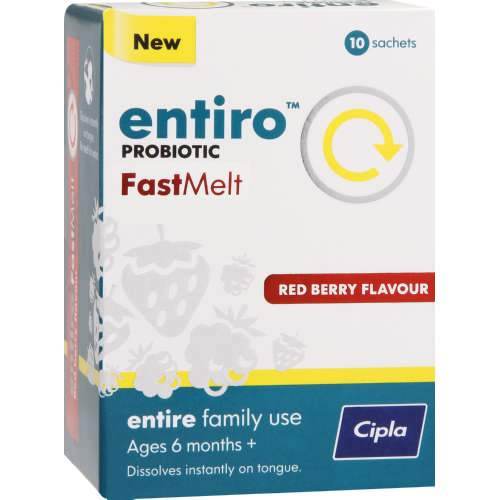 Entiro Fastmelt Red Berry Sachets, 10's - Vaids Pharmacy