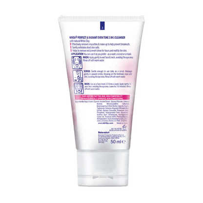 Nivea Perfect and Radiant 3 in 1 Cleanser, 50ml - Vaids Pharmacy