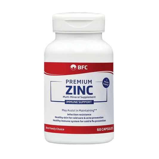 BFC Premium Zinc Capsules, 60's - Vaids Pharmacy