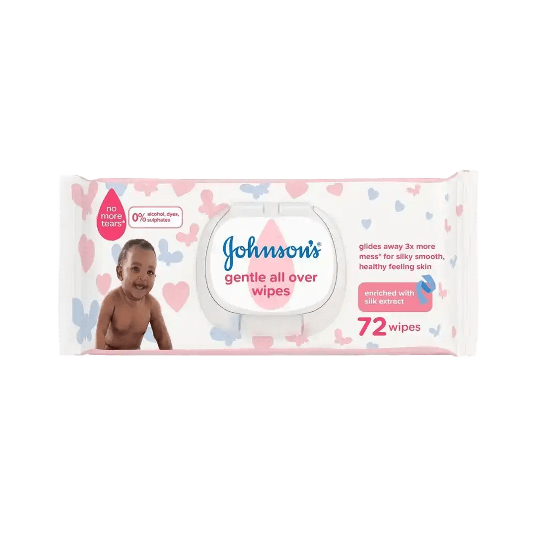 Johnson's Baby Wipes Gentle With Lid, 72's - Vaids Pharmacy