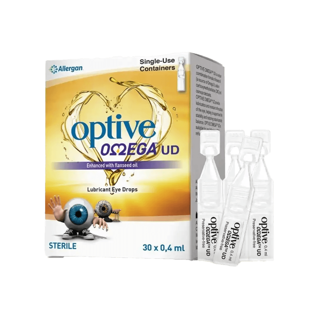 Allergan Optive Omega UD Eye Drops, 30 x 0.4ml - Vaids Pharmacy