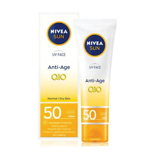 Nivea Sun SPF50 Q10 Anti Age Face Cream, 50ml - Vaids Pharmacy