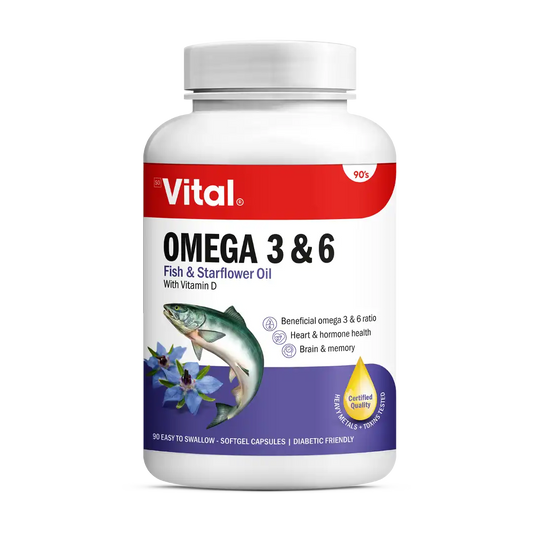 Vital Omega 3 & 6 Capsules, 90's