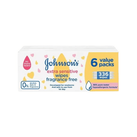 Johnson's Baby Wipes Extra Sensitive, 336's - Vaids Pharmacy