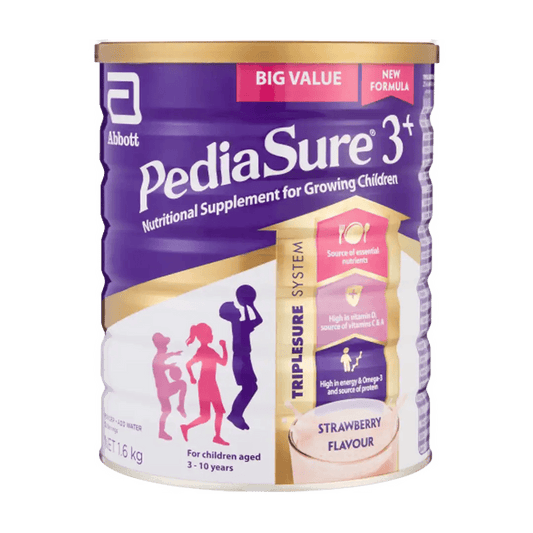 PediaSure Nutritional Supplement For Growing Children Strawberry 3+, 1.6kg - Vaids Pharmacy