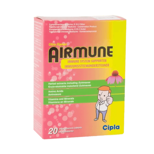 Airmune Effervescent Tablets Citrus, 20's - Vaids Pharmacy