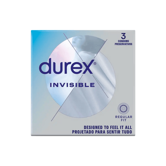 Durex Invisible Regular Fit Condoms, 3's - Vaids Pharmacy